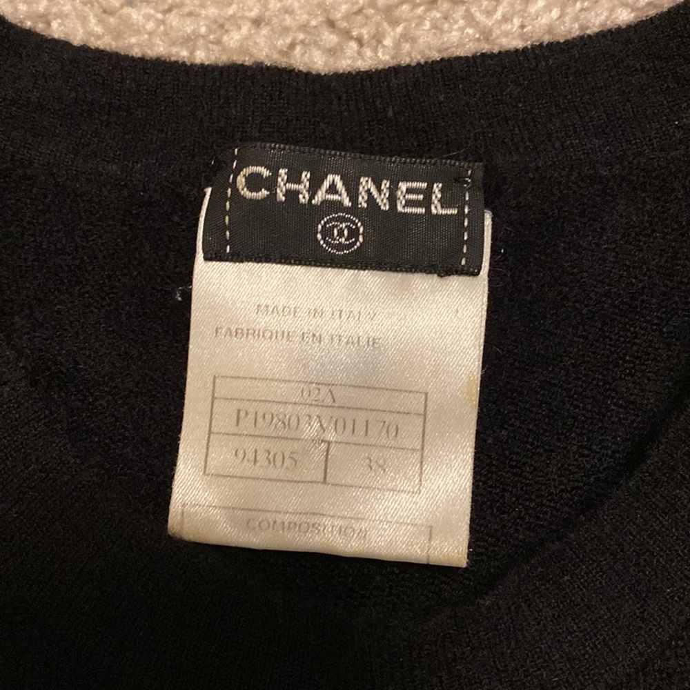 Chanel CC logo vintage cashmere top - Picture 4 of 12